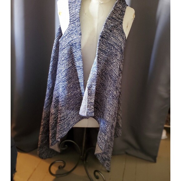 Thomasina Long Denim Weave Vest Cape, Very Unique Design - Picture 6 of 11